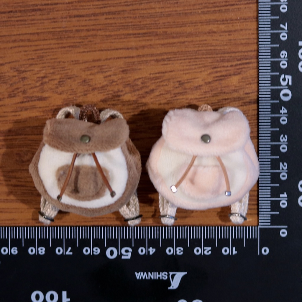 【2色ブラウン・ピンク】もふもふポケットリュック【ドール・ぬい】