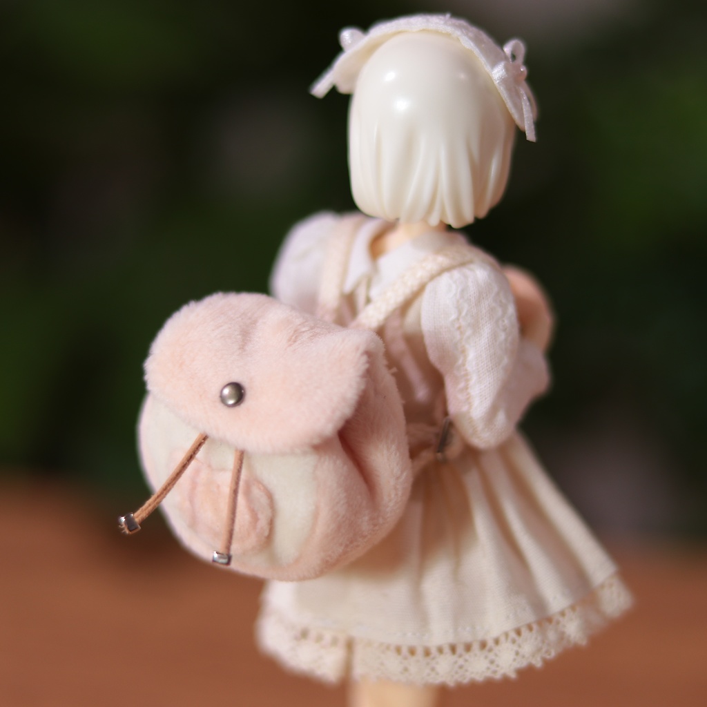 【各3色】もふもふポケットリュック【1/12ドール・ぬい】
