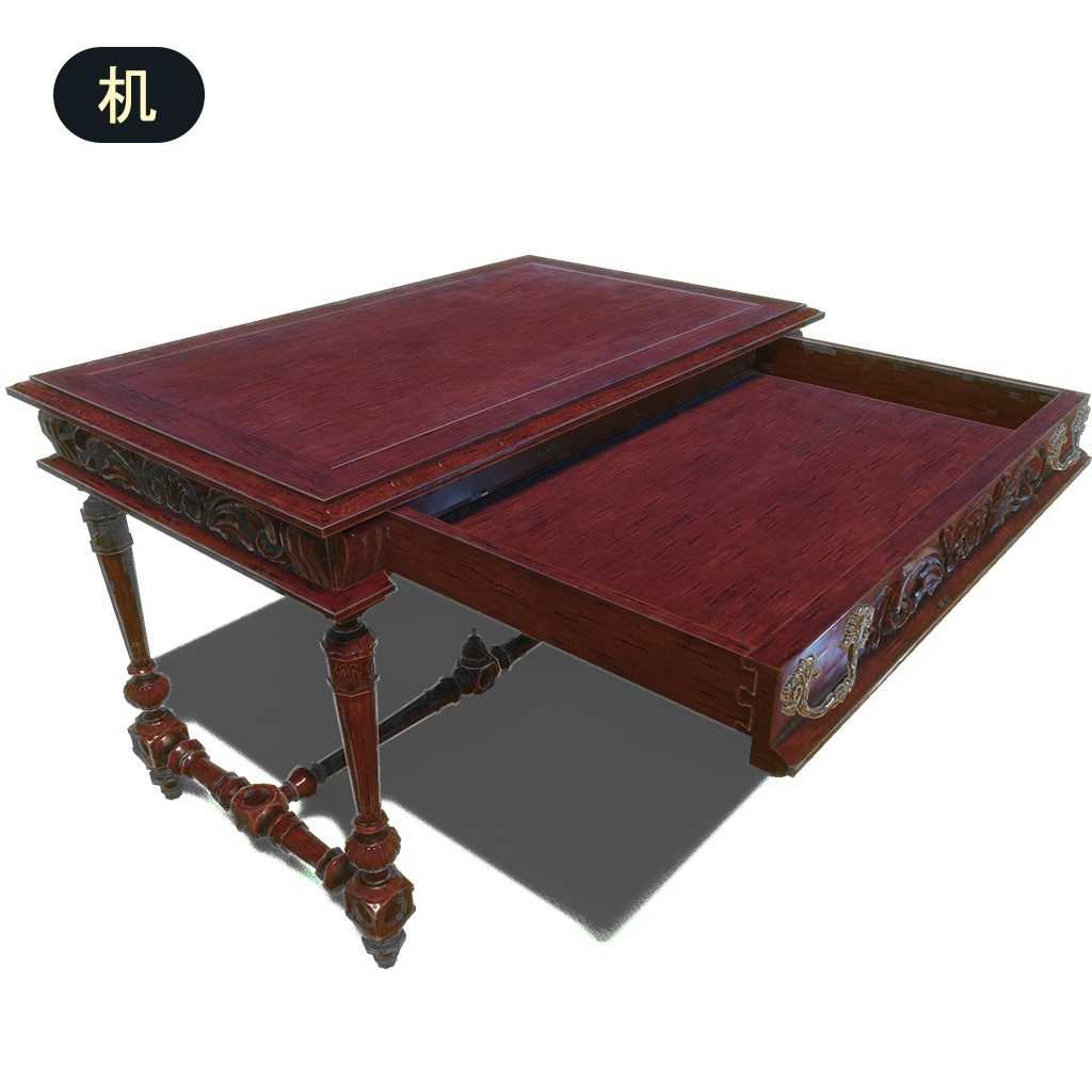 アンティーク家具3点【3Dモデル】