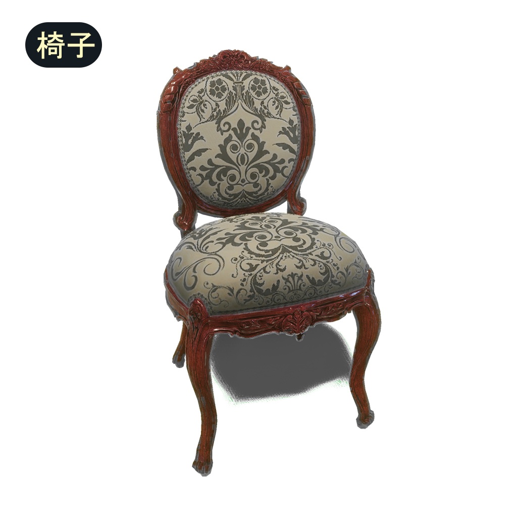 アンティーク家具3点【3Dモデル】