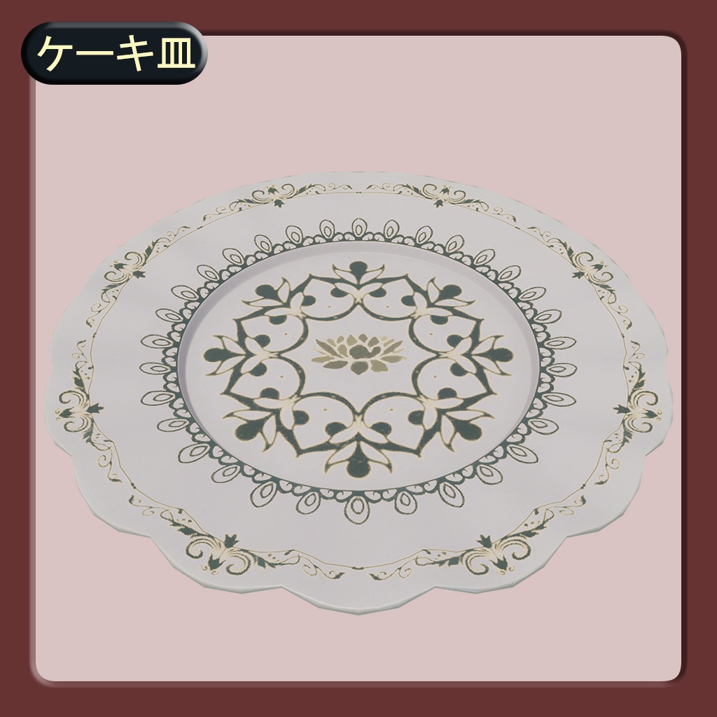 【無料】ショートケーキ+食器2点【3Dモデル】