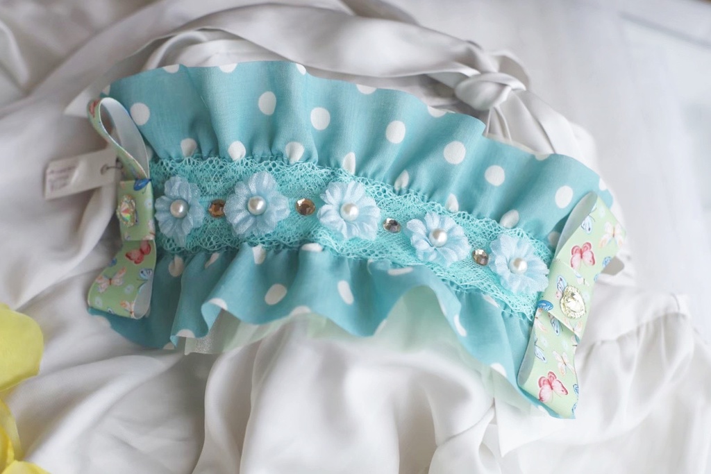 ドット柄プチヘッドドレス