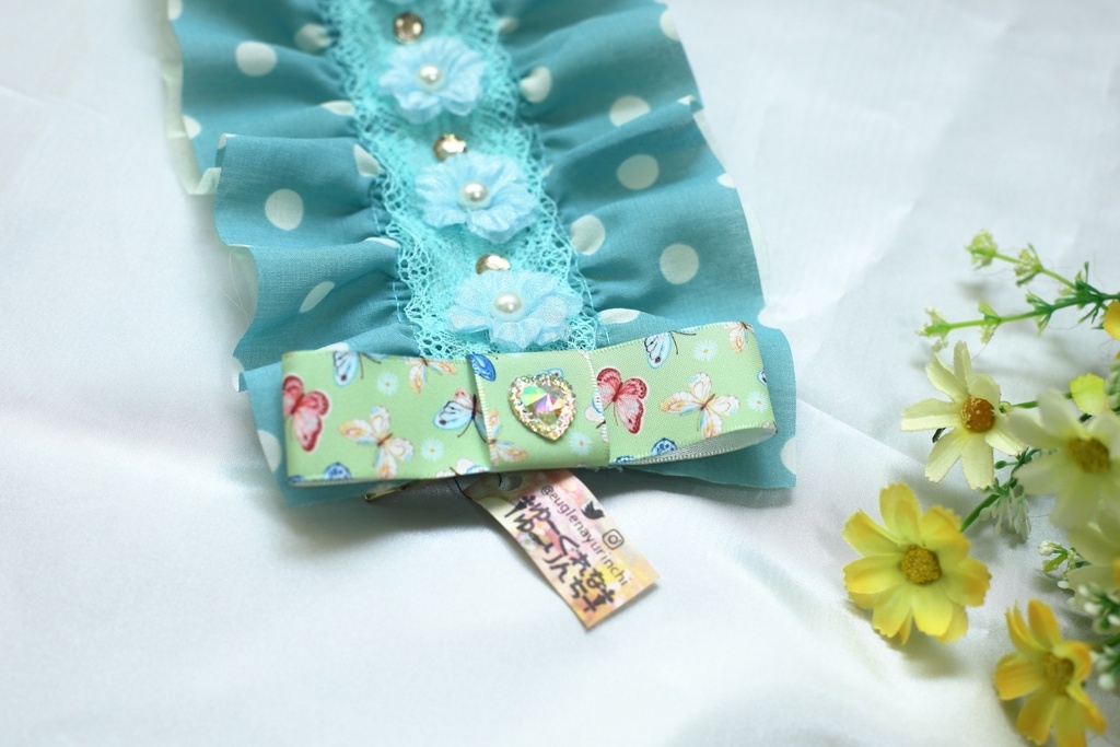 ドット柄プチヘッドドレス