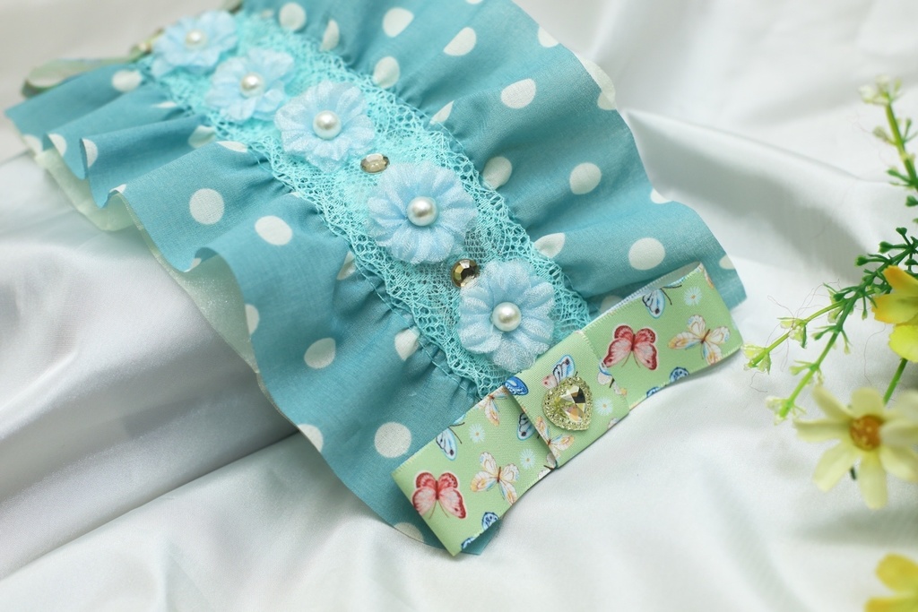 ドット柄プチヘッドドレス