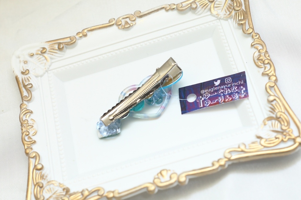 かがやきヘアクリップ(エメラルドグリーン)