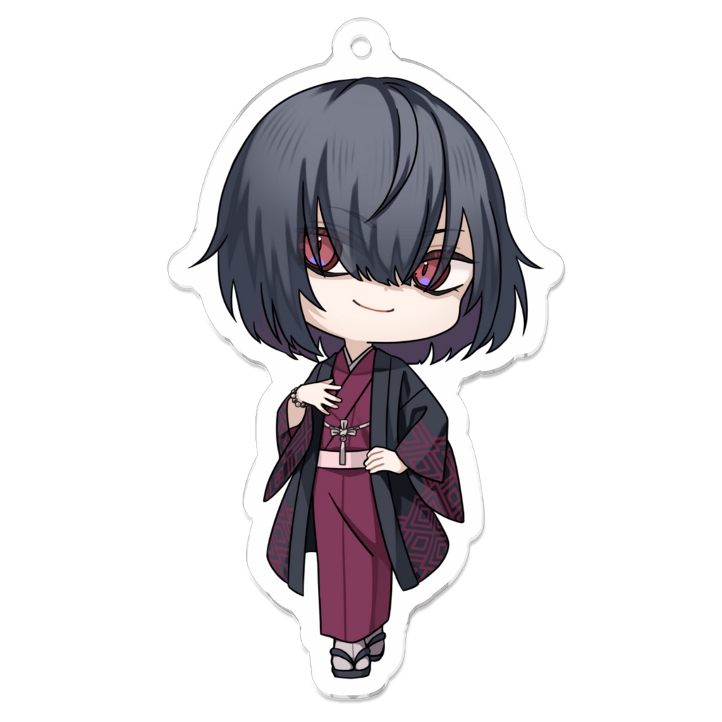 【アクキー】和服の青年_ミニキャラ