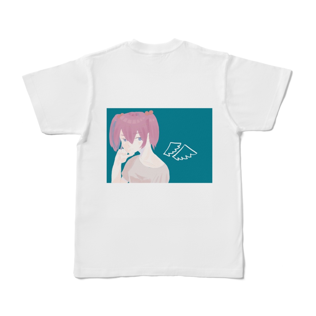 Tシャツ　ピンクツインテの女の子