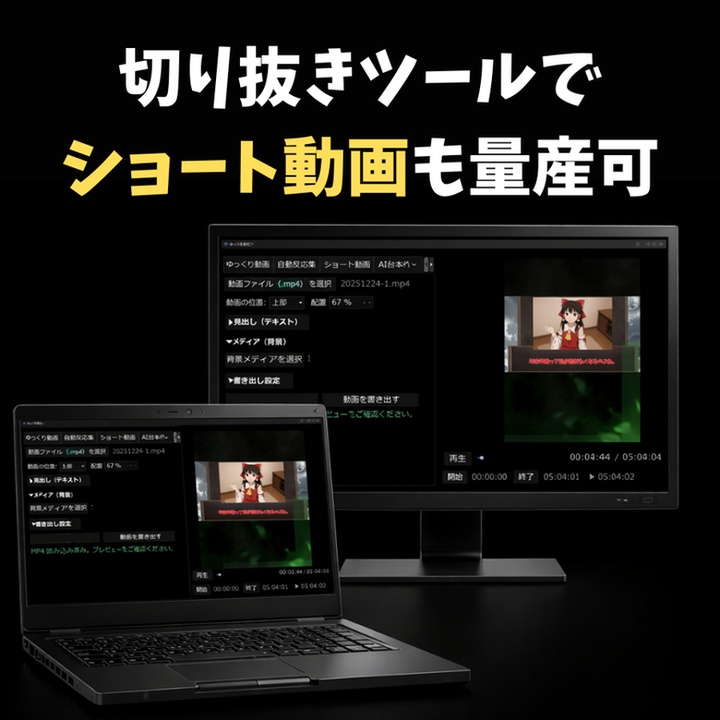 動画編集が15分で完了!ゆっくり解説/ずんだもんを自動編集する ゆっくり自動化ツール