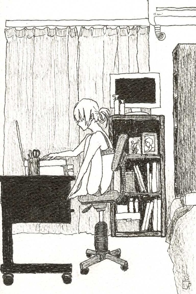 【手描きイラスト】選んだ静けさ/A Chosen Silence