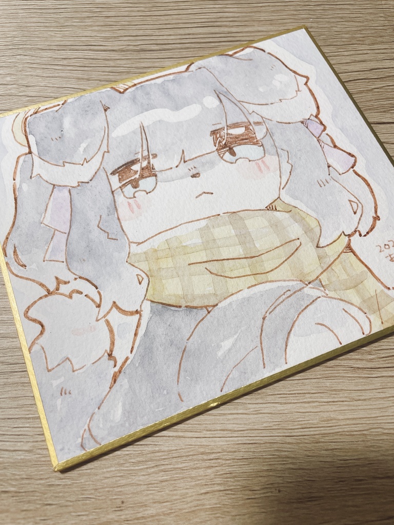 私服ヒビキ　ミニ色紙