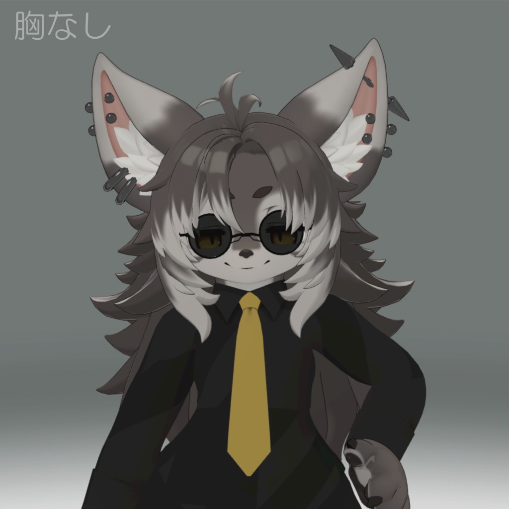 【Zil-S/Chalo/灰島用衣装】ストイックな黒いシャツWithサングラス