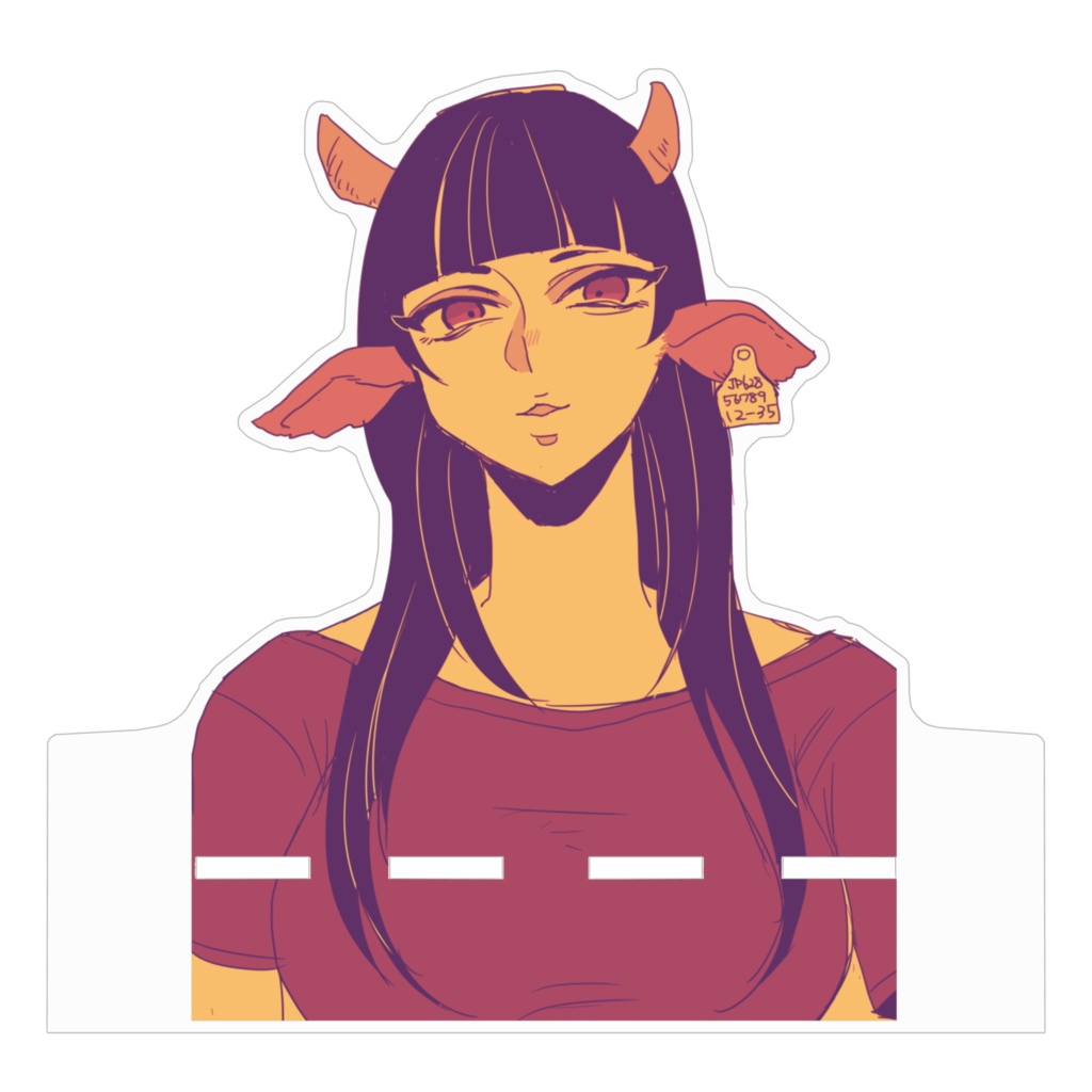 牛女のアクリルスマホスタンド