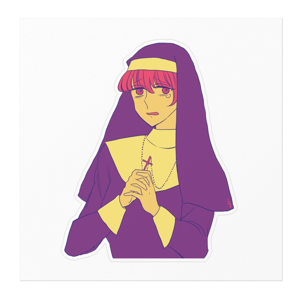 泣き虫シスターのステッカー