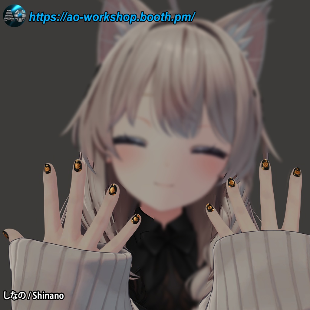 【5アバター対応】Royal Paisley Nails