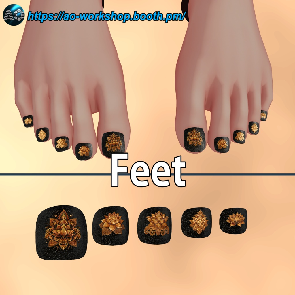 【13アバター対応】Royal Paisley MDollnail 1.03