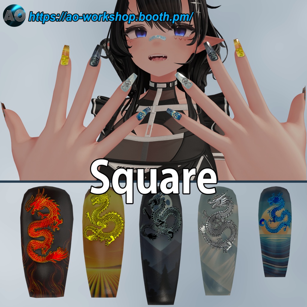 【13アバター対応】Tenryū - The Five Sacred Dragons Of The Heavens MDollnail 1.03