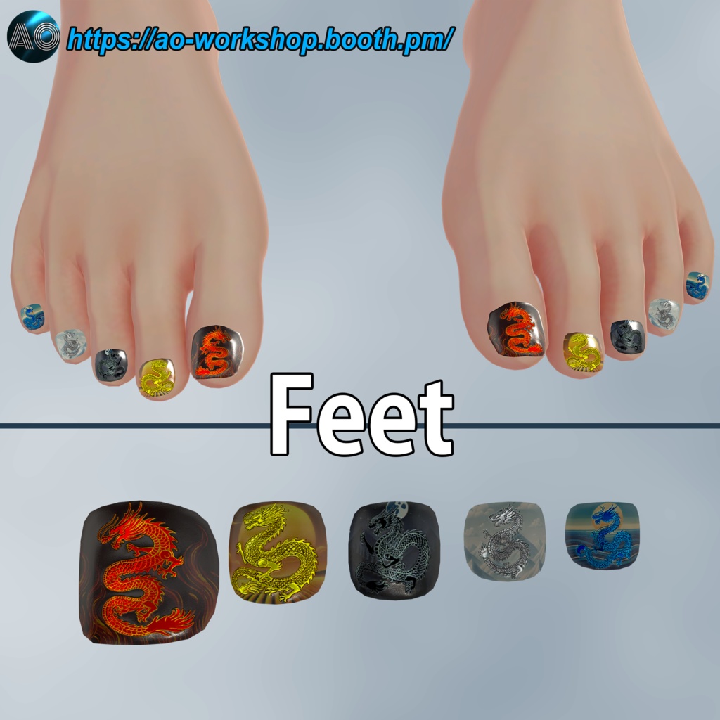 【13アバター対応】Tenryū - The Five Sacred Dragons Of The Heavens MDollnail 1.03