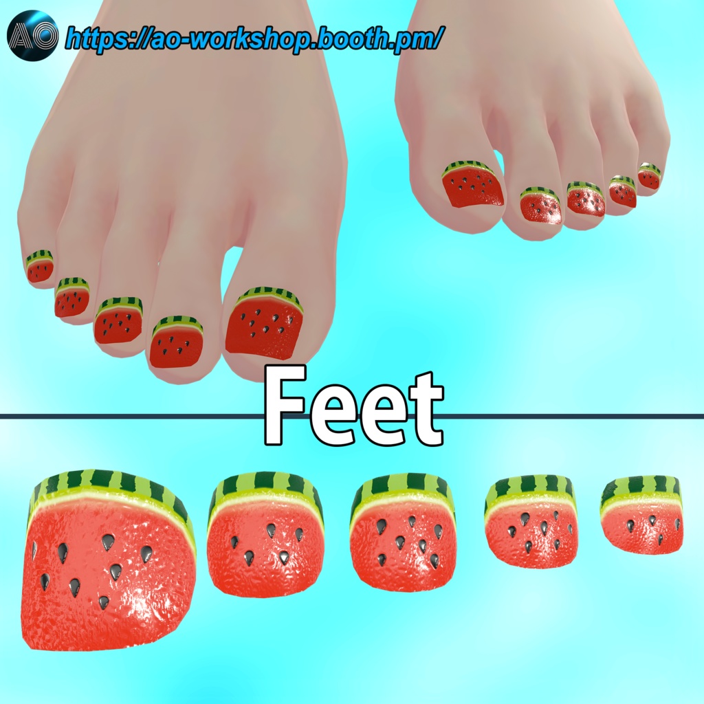 【13アバター対応】Watermelon Bliss MDollnail 1.01