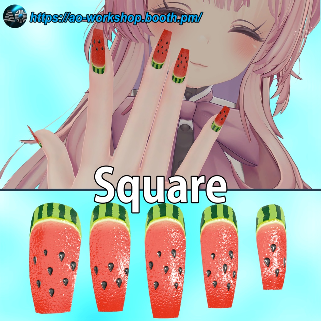 【13アバター対応】Watermelon Bliss MDollnail 1.01