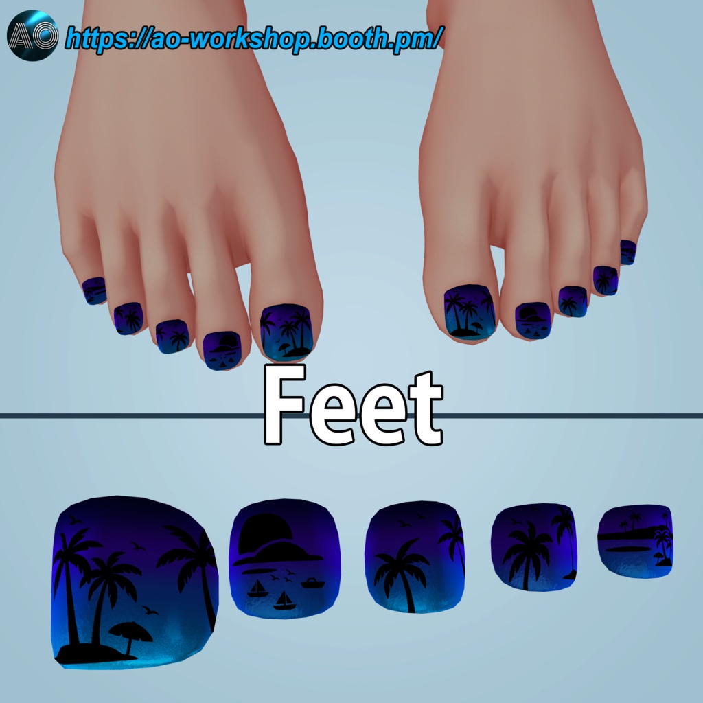 【13アバター対応】Azure Haze MDollnail 1.00