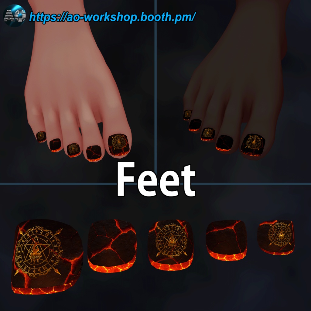 【13アバター対応】AO Codex – Flame MDollnail 1.00