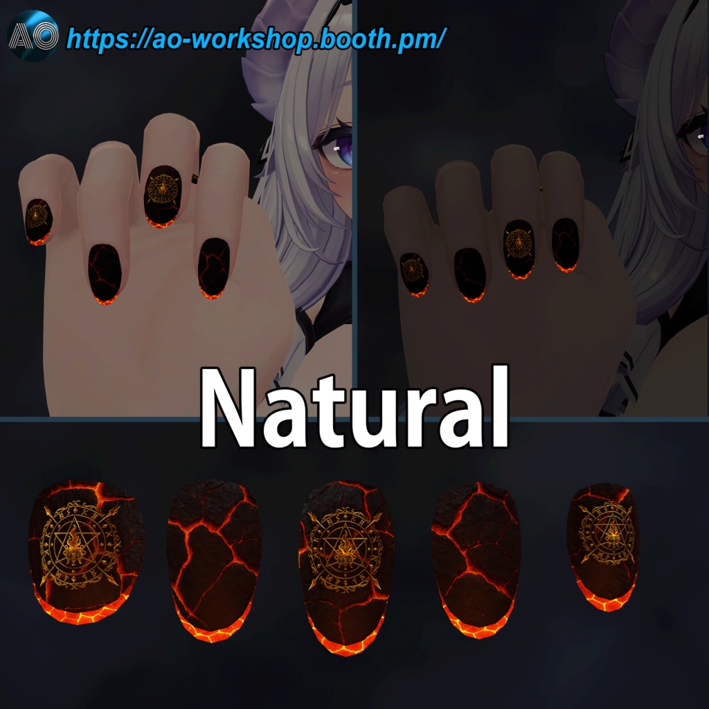 【13アバター対応】AO Codex – Flame MDollnail 1.00