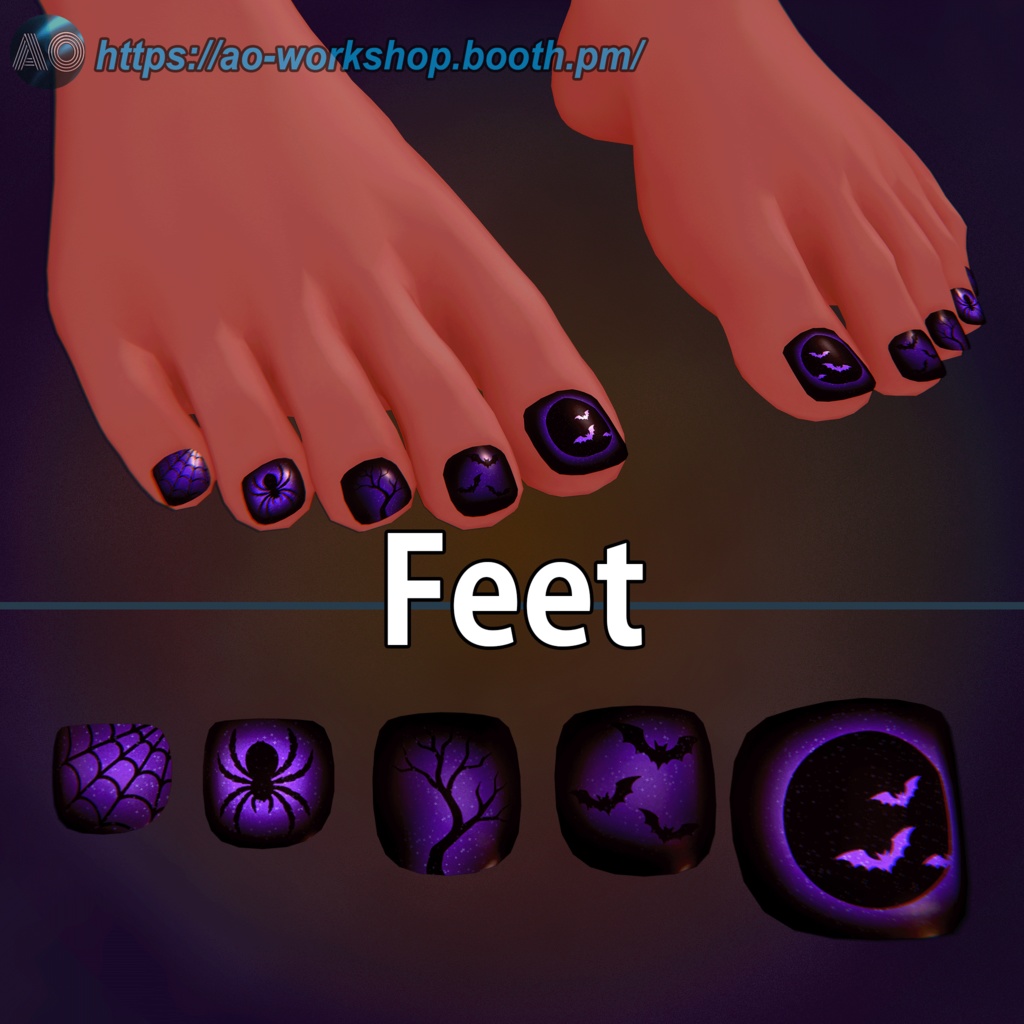 【19アバター対応】Midnight Veil MDollnail 1.00