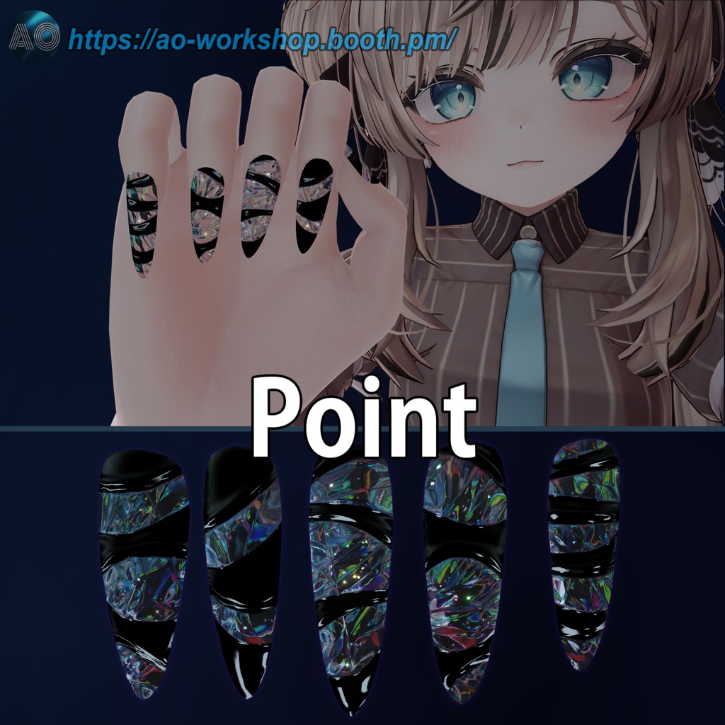 【19アバター対応】Corrupted Diamond MDollnail 1.00