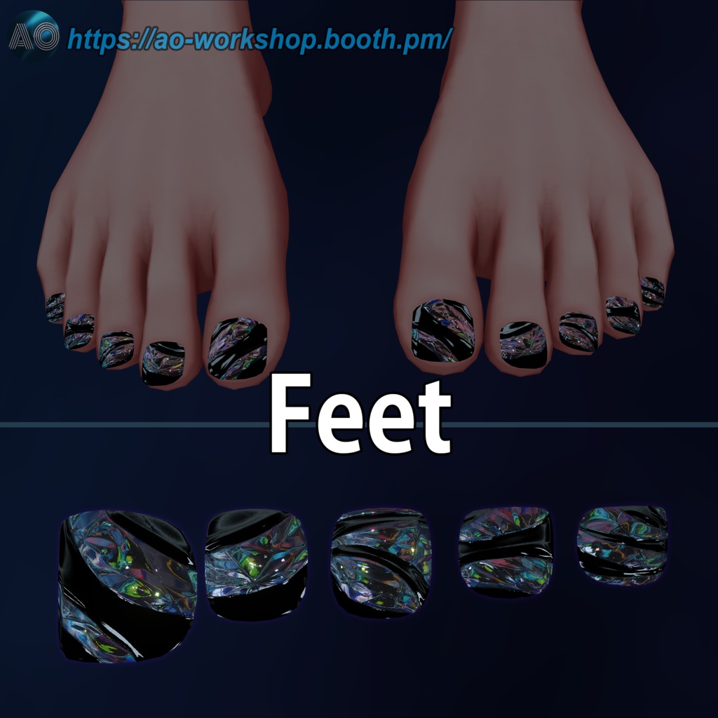 【19アバター対応】Corrupted Diamond MDollnail 1.00