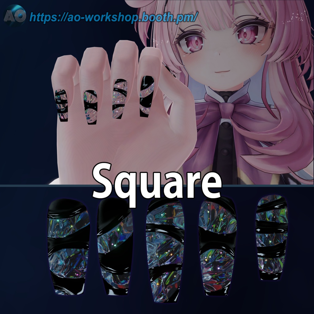 【19アバター対応】Corrupted Diamond MDollnail 1.00