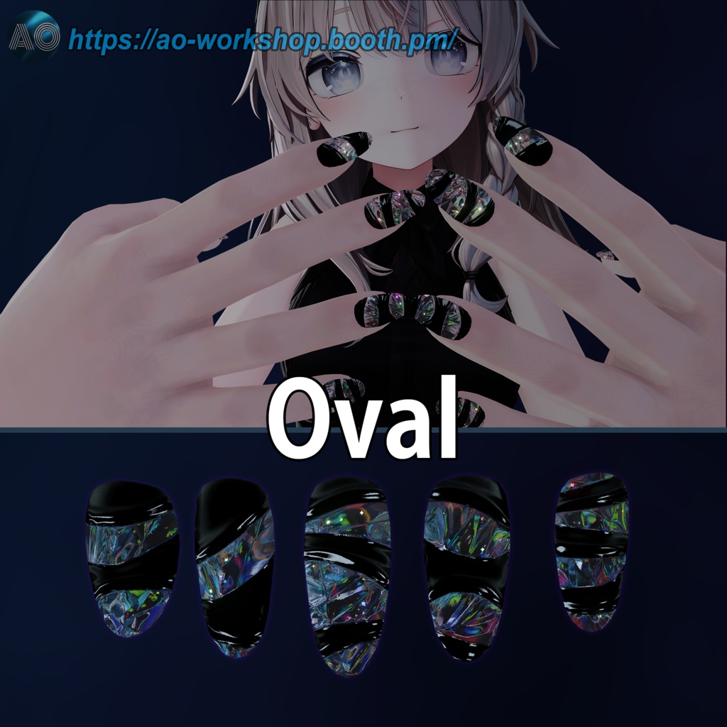 【19アバター対応】Corrupted Diamond MDollnail 1.00