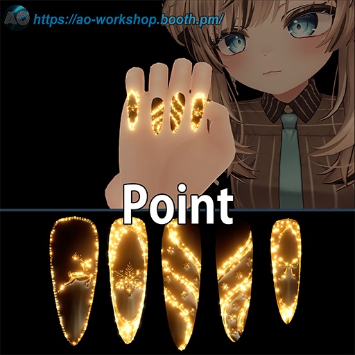 【19アバター対応】Gilded Nightfall MDollnail 1.00