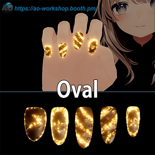 【19アバター対応】Gilded Nightfall MDollnail 1.00