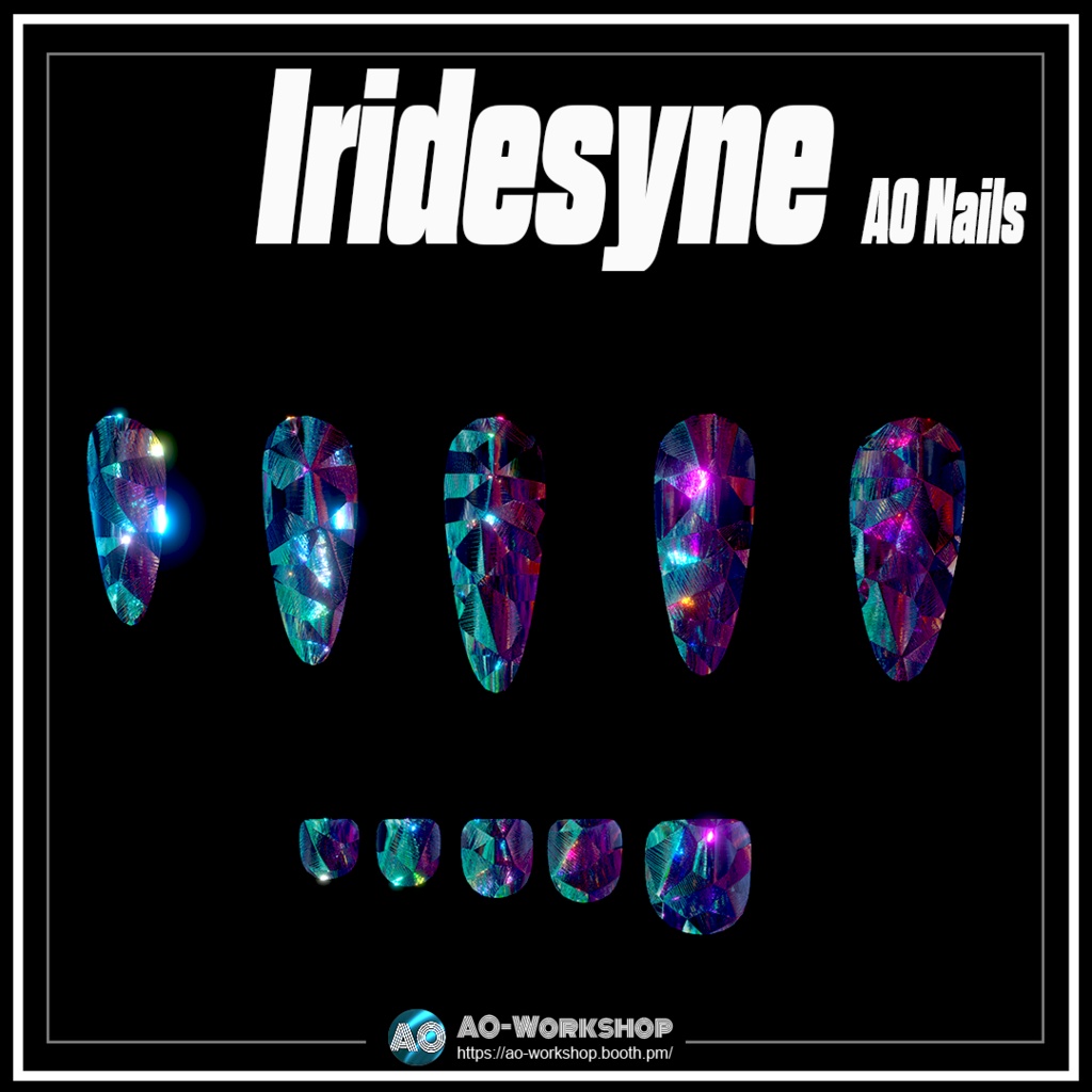 Iridesyne AO Nails 1.00 【50アバター対応】