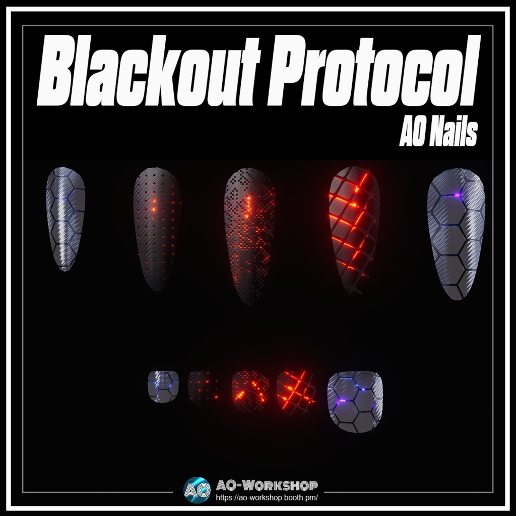 Blackout Protocol AO Nails 1.00 【55アバター対応】