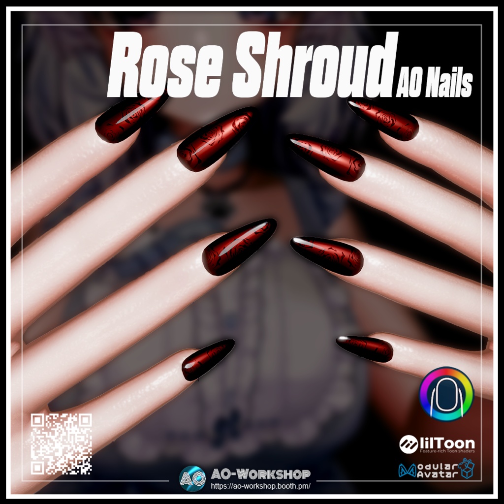 Rose Shroud AO Nails 1.00 【55アバター対応】