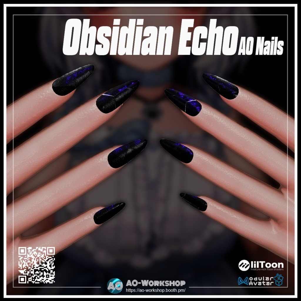 Obsidian Echo AO Nails 1.00 【55アバター対応】