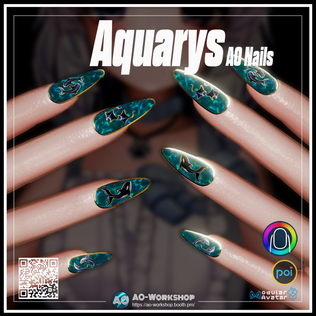 Aquarys AO Nails 1.00 【55アバター対応】
