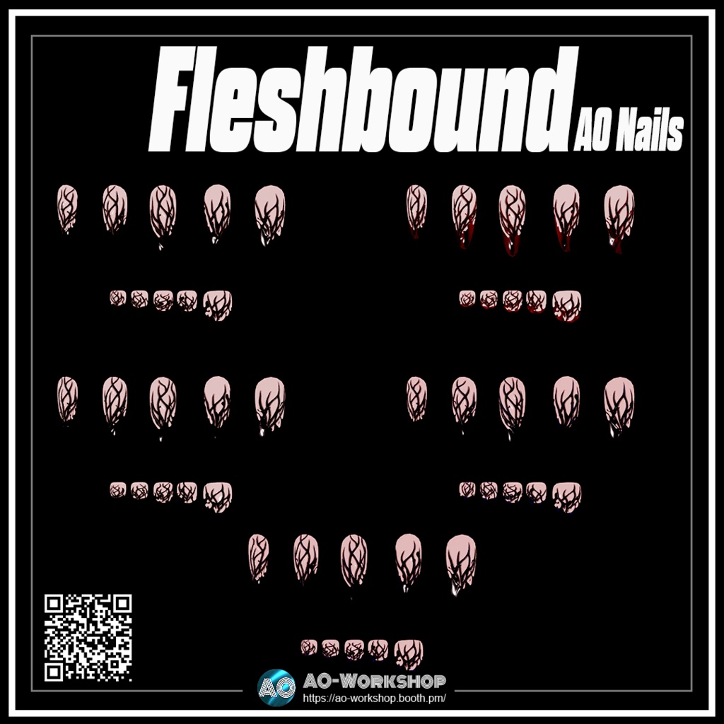 Fleshbound AO Nails 1.00 【55アバター対応】
