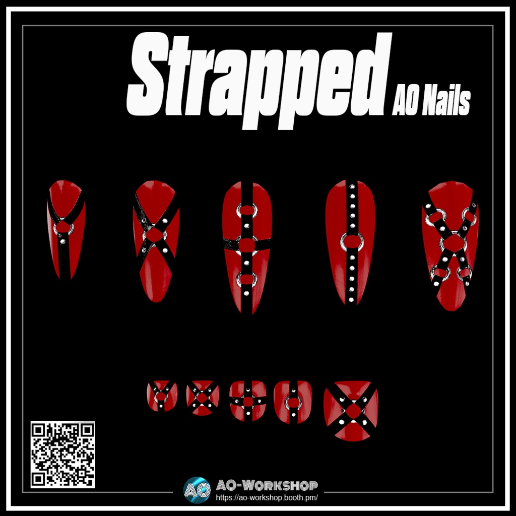 Strapped AO Nails 1.00 【55アバター対応】