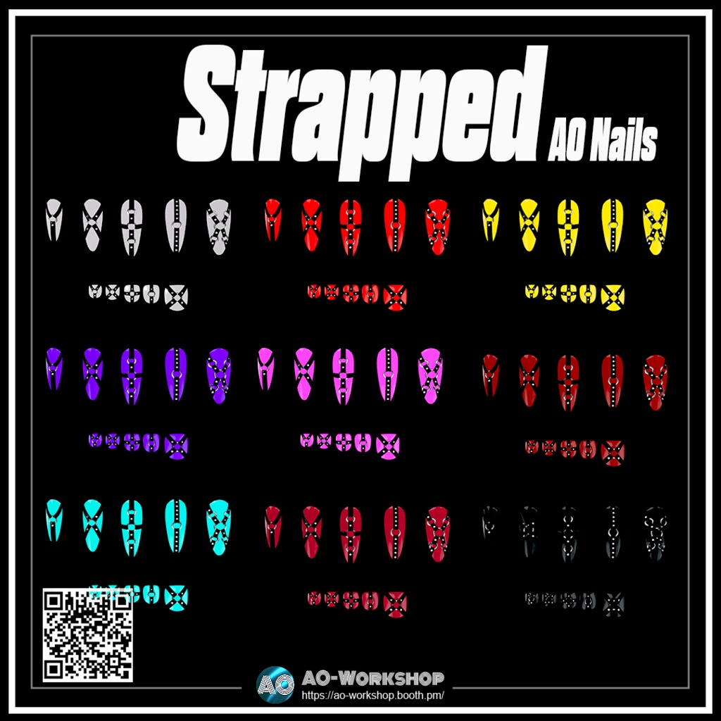 Strapped AO Nails 1.00 【55アバター対応】