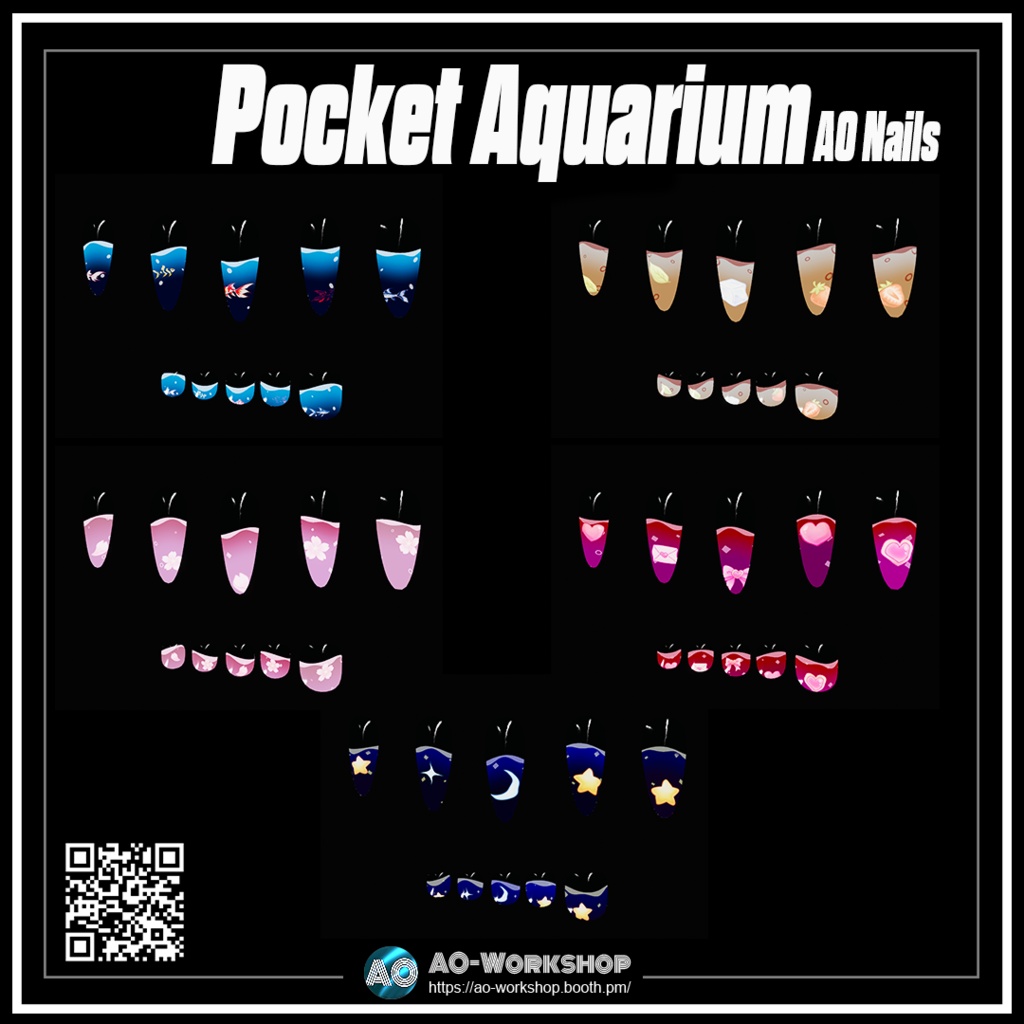 Pocket Aquarium AO Nails 1.00 【55アバター対応】