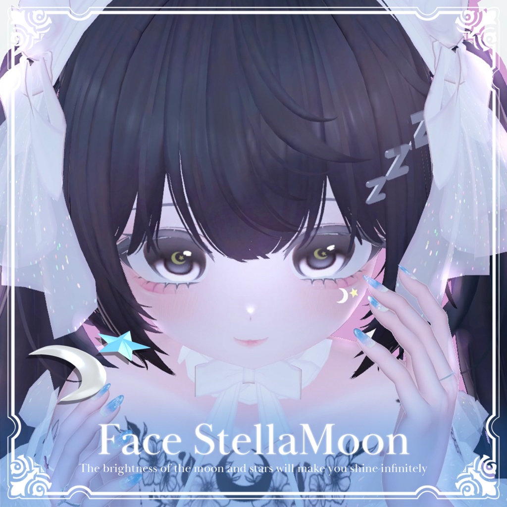 【8アバター対応】Face StellaMoon【フェイスアクセサリー】
