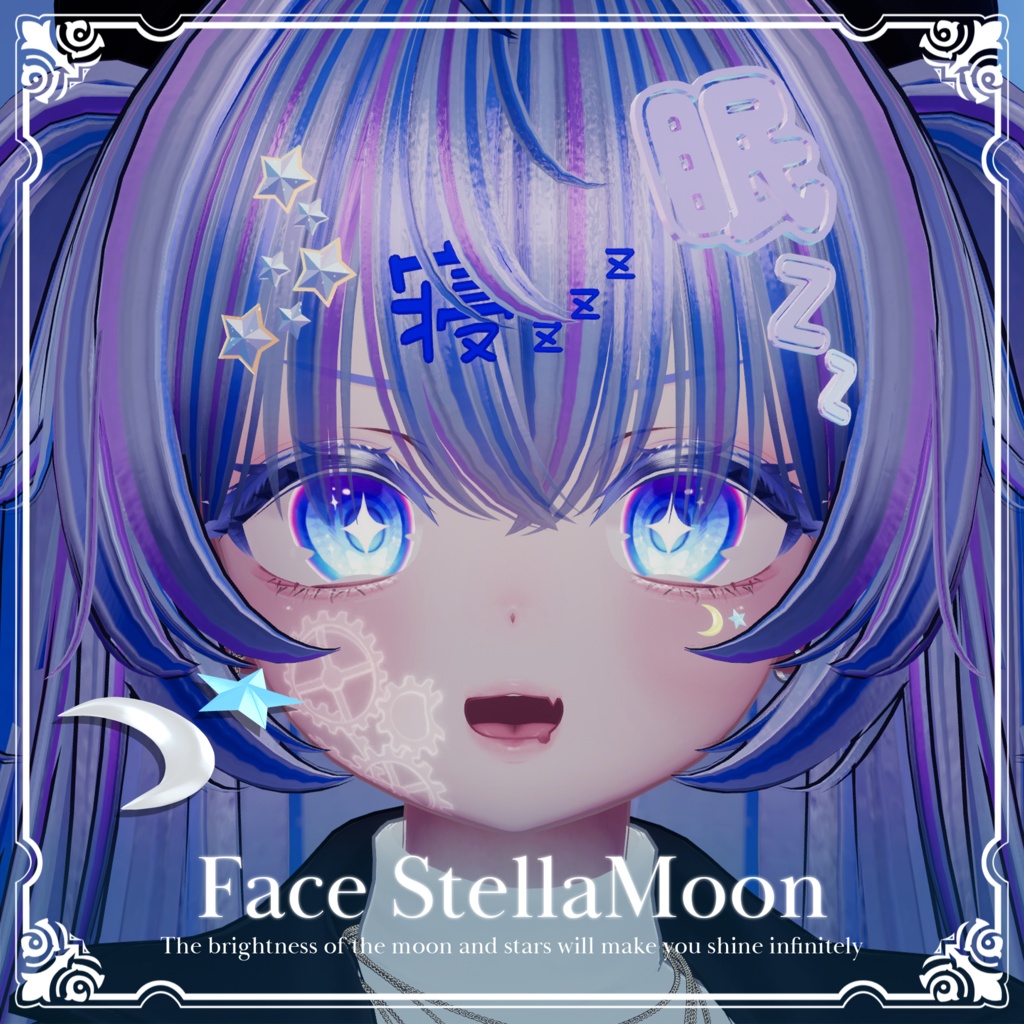 【8アバター対応】Face StellaMoon【フェイスアクセサリー】