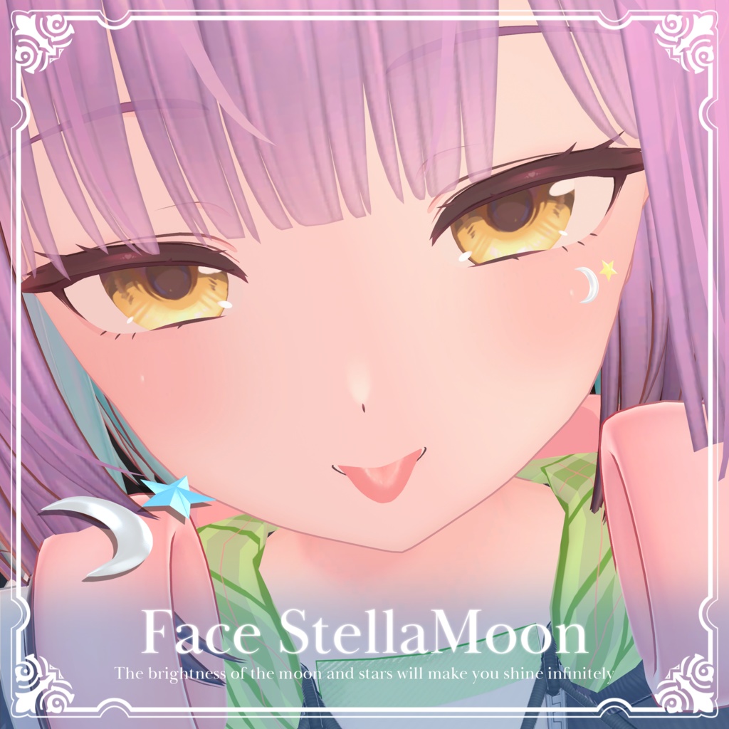 【8アバター対応】Face StellaMoon【フェイスアクセサリー】