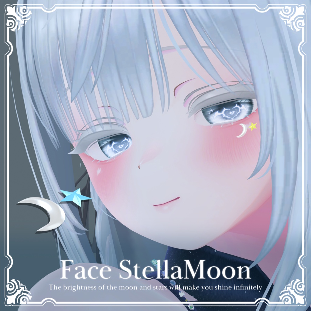 【8アバター対応】Face StellaMoon【フェイスアクセサリー】