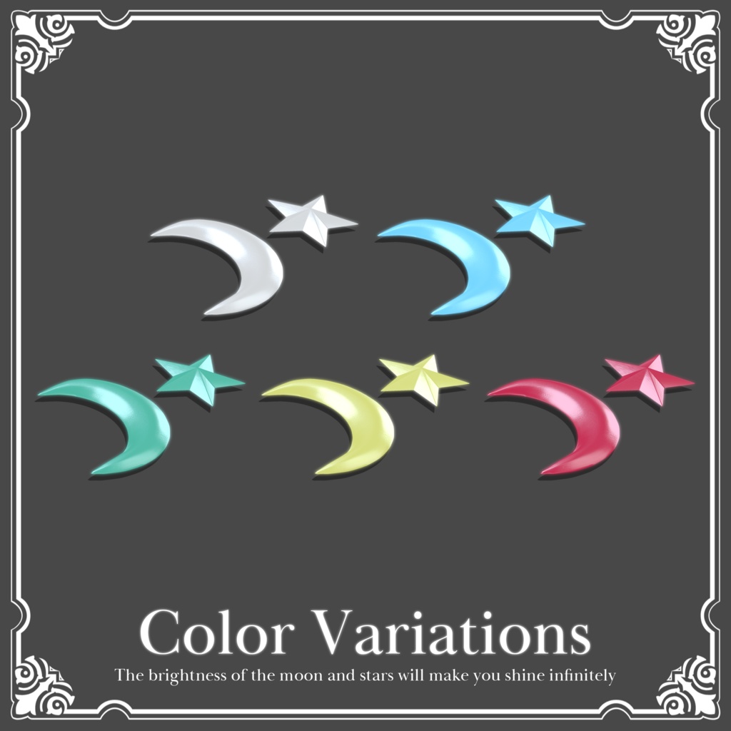 【8アバター対応】Face StellaMoon【フェイスアクセサリー】