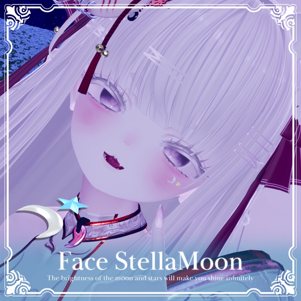 【8アバター対応】Face StellaMoon【フェイスアクセサリー】