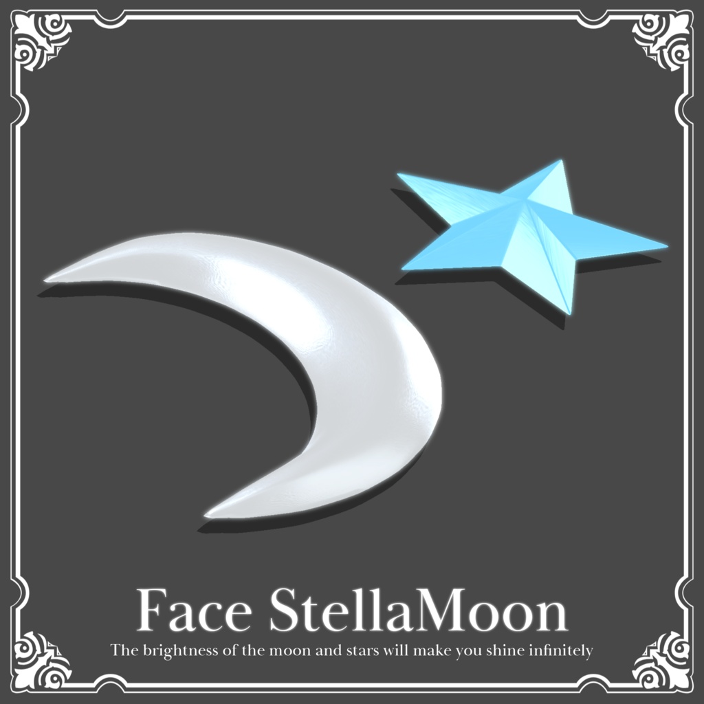 【8アバター対応】Face StellaMoon【フェイスアクセサリー】