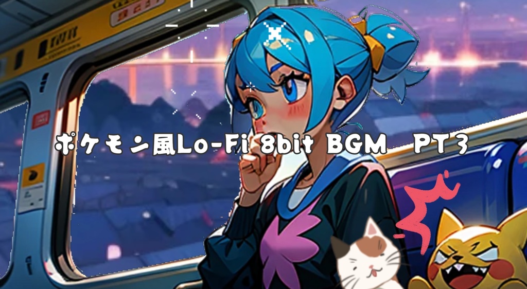 フリーBGM 1時間耐久「ポケモン風Lo-Fi 8bit BGM pt3（Pokemon style Lo-Fi 8bit BGM）」/エモい Chill 勉強用/ no copyright bgm